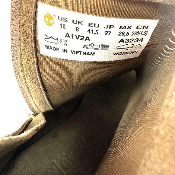 Timberland size 10  Tillston peep toe brown leather heeled boots A1V2A A3234 - Picture 6 of 9